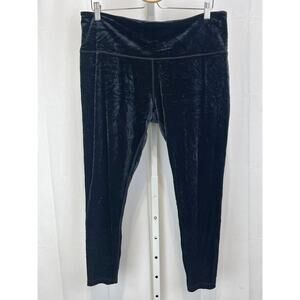 ATHLETA Elation Velvet Tights Yoga Studio Soft Dark Blue Scuro Size 2X Plus